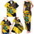 Ghana Eagle Family Matching Tank Maxi Dress and Hawaiian Shirt Coat Of Arms - Grunge Style