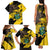 Ghana Eagle Family Matching Tank Maxi Dress and Hawaiian Shirt Coat Of Arms - Grunge Style