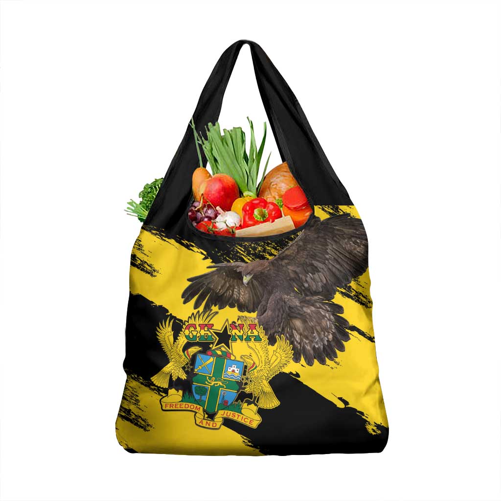 Ghana Eagle Grocery Bag Coat Of Arms - Grunge Style