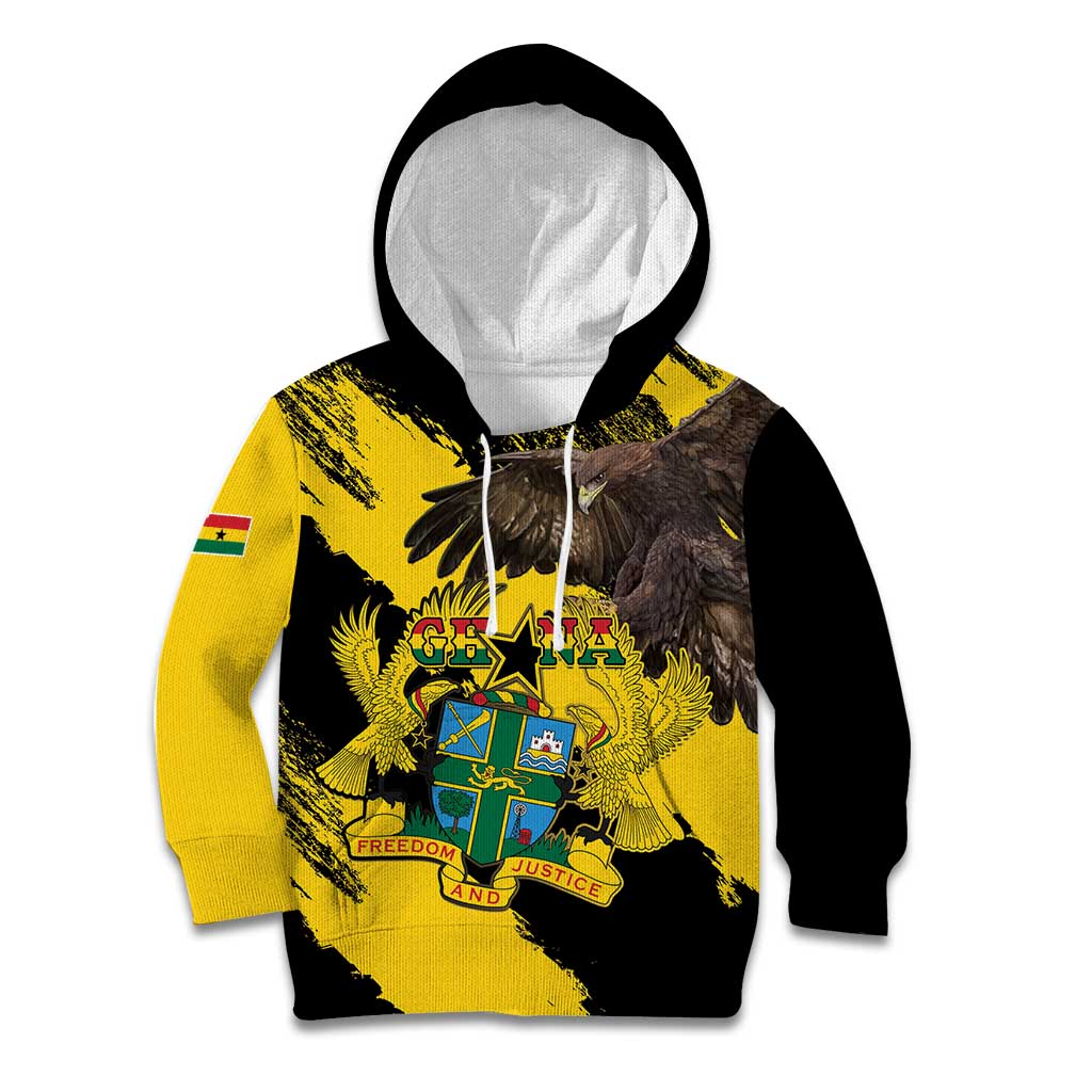 Ghana Eagle Kid Hoodie Coat Of Arms - Grunge Style