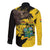 Ghana Eagle Long Sleeve Button Shirt Coat Of Arms - Grunge Style