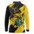 Ghana Eagle Long Sleeve Polo Shirt Coat Of Arms - Grunge Style