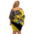 Ghana Eagle Off Shoulder Short Dress Coat Of Arms - Grunge Style