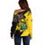 Ghana Eagle Off Shoulder Sweater Coat Of Arms - Grunge Style