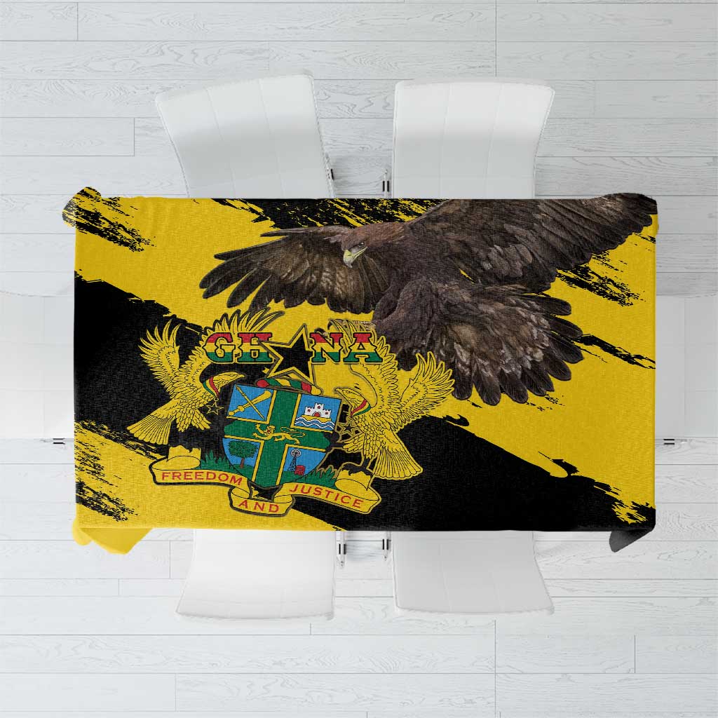 Ghana Eagle Tablecloth Coat Of Arms - Grunge Style - Wonder Print Shop