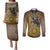 Adwa Victory of Ethiopia Couples Matching Puletasi and Long Sleeve Button Shirt African Victory In The Age Of Empire