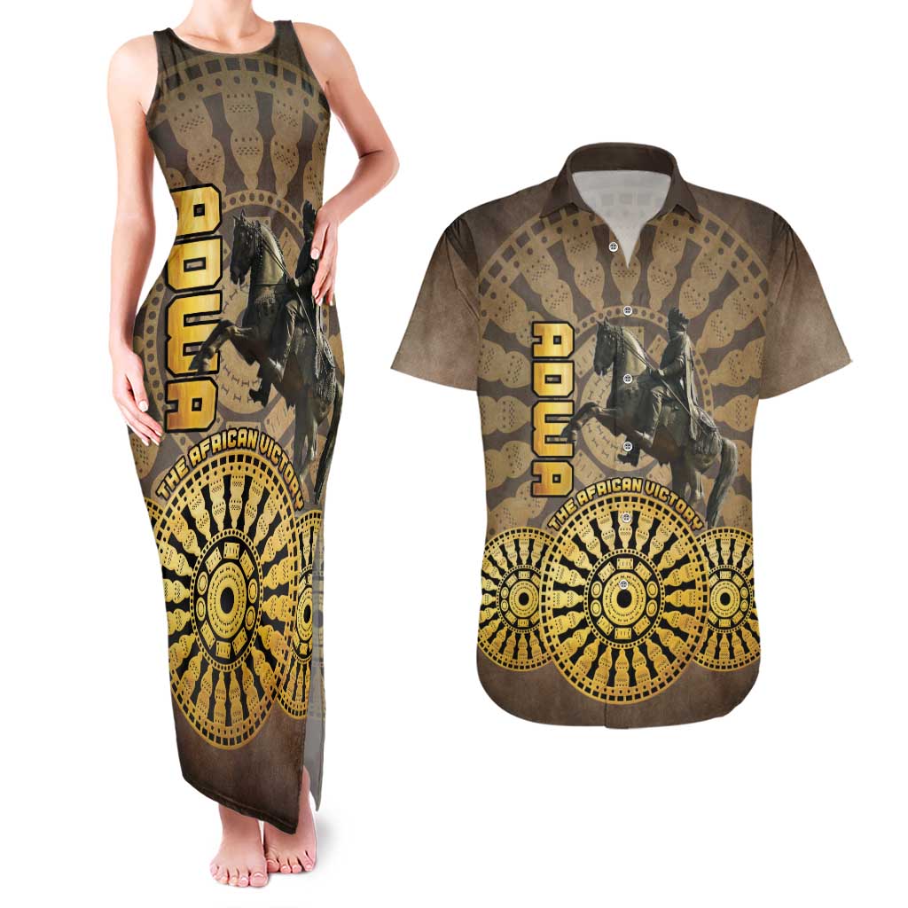 Adwa Victory of Ethiopia Couples Matching Tank Maxi Dress and Hawaiian Shirt African Victory In The Age Of Empire