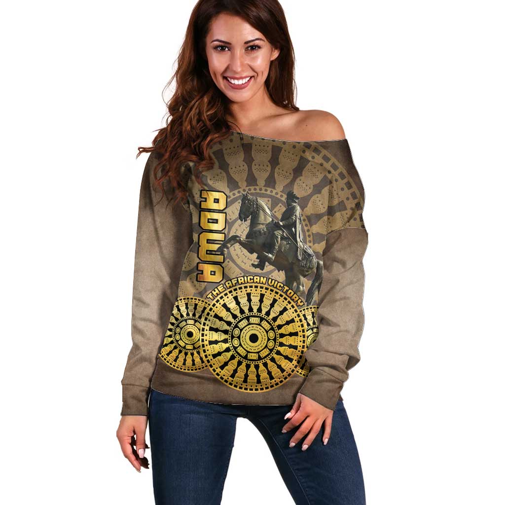 Adwa Victory of Ethiopia Off Shoulder Sweater African Victory In The Age Of Empire