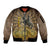 Adwa Victory of Ethiopia Sleeve Zip Bomber Jacket African Victory In The Age Of Empire - Wonder Print Shop