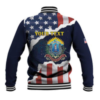 Personalized 54th Massachusetts Infantry Regiment Baseball Jacket American Flag Heritage - Wonder Print Shop