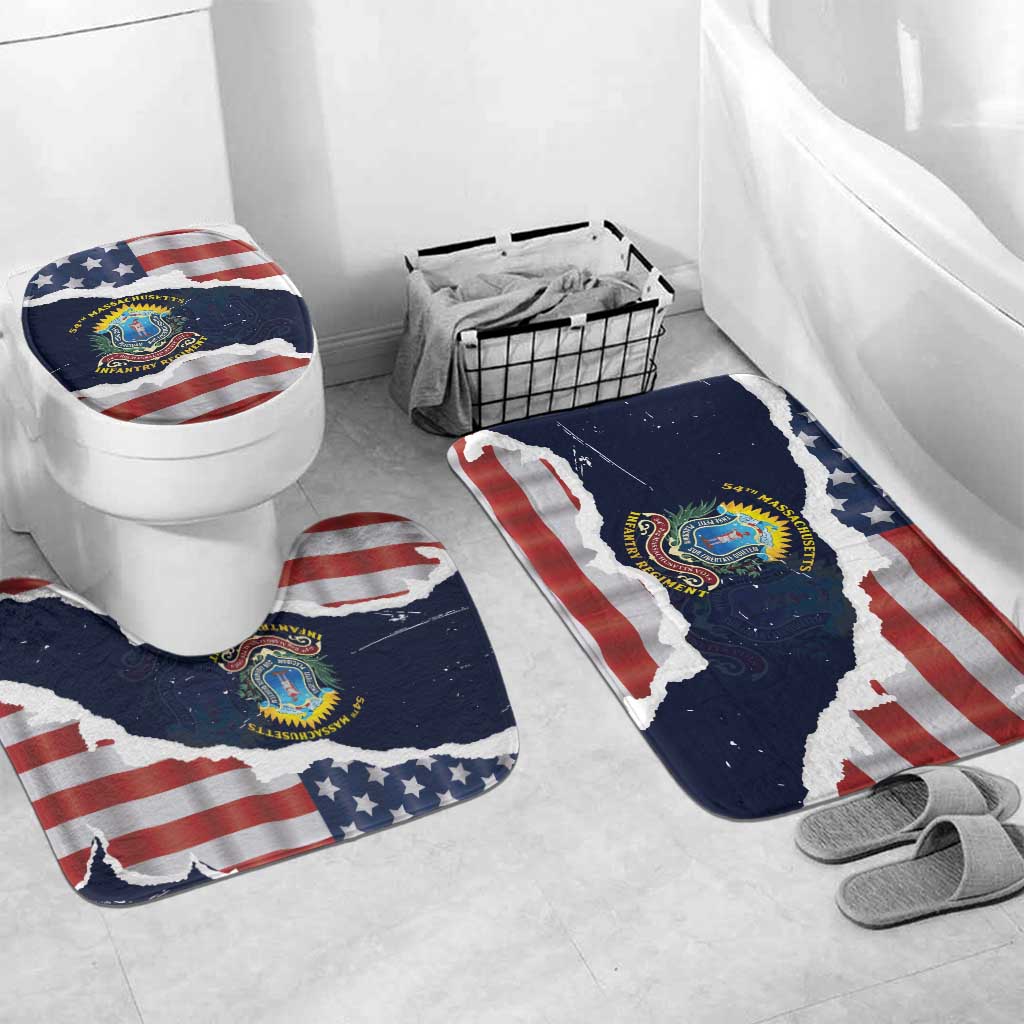 54th Massachusetts Infantry Regiment Bathroom Set American Flag Heritage - Wonder Print Shop
