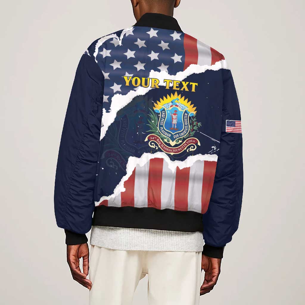 Personalized 54th Massachusetts Infantry Regiment Bomber Jacket American Flag Heritage - Wonder Print Shop