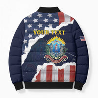 Personalized 54th Massachusetts Infantry Regiment Bomber Puffer Jacket American Flag Heritage - Wonder Print Shop