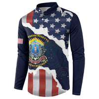 Personalized 54th Massachusetts Infantry Regiment Button Sweatshirt American Flag Heritage