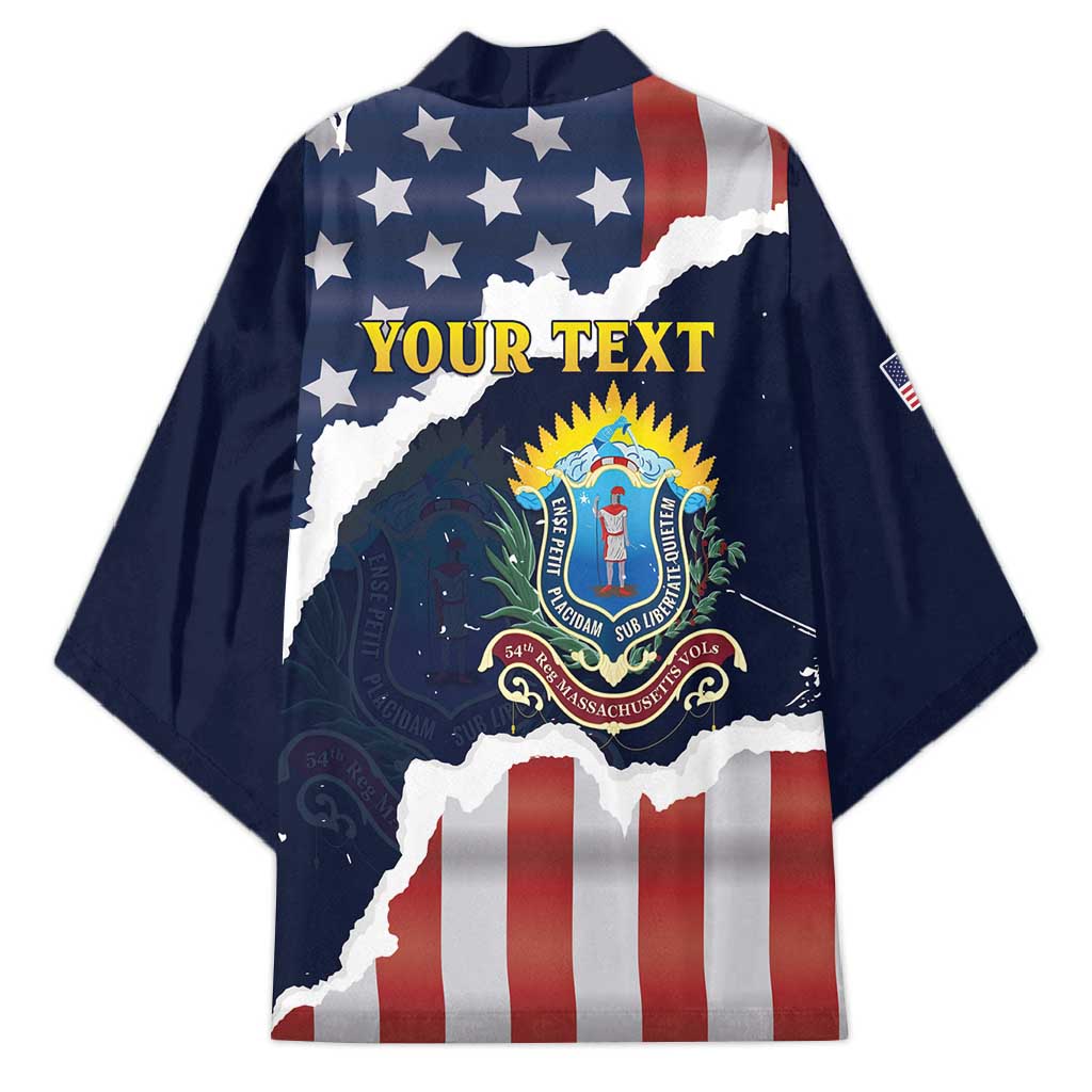 Personalized 54th Massachusetts Infantry Regiment Kimono American Flag Heritage - Wonder Print Shop