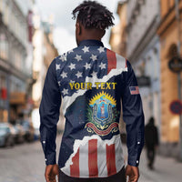 Personalized 54th Massachusetts Infantry Regiment Long Sleeve Button Shirt American Flag Heritage - Wonder Print Shop