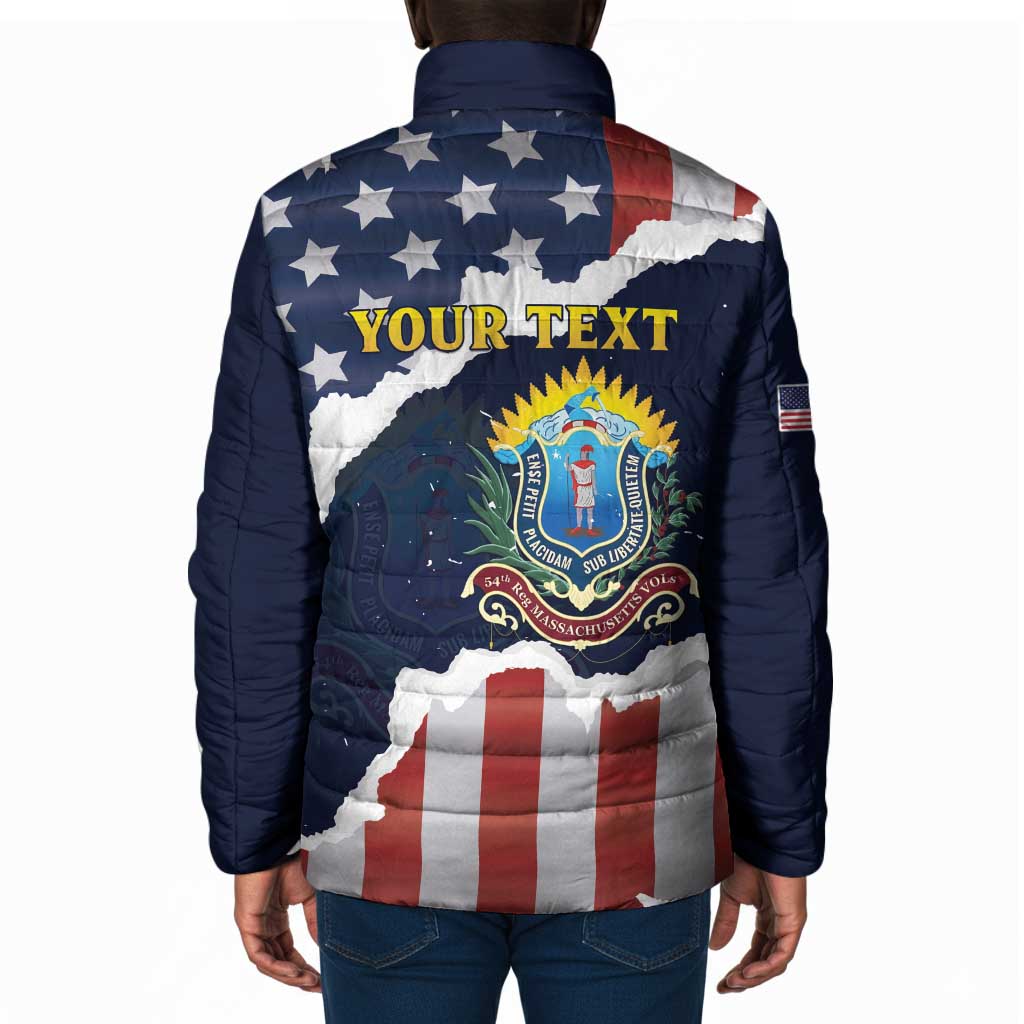 Personalized 54th Massachusetts Infantry Regiment Padded Jacket American Flag Heritage - Wonder Print Shop