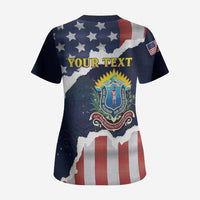 Personalized 54th Massachusetts Infantry Regiment Scrub Top American Flag Heritage - Wonder Print Shop