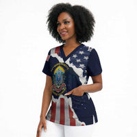 Personalized 54th Massachusetts Infantry Regiment Scrub Top American Flag Heritage - Wonder Print Shop