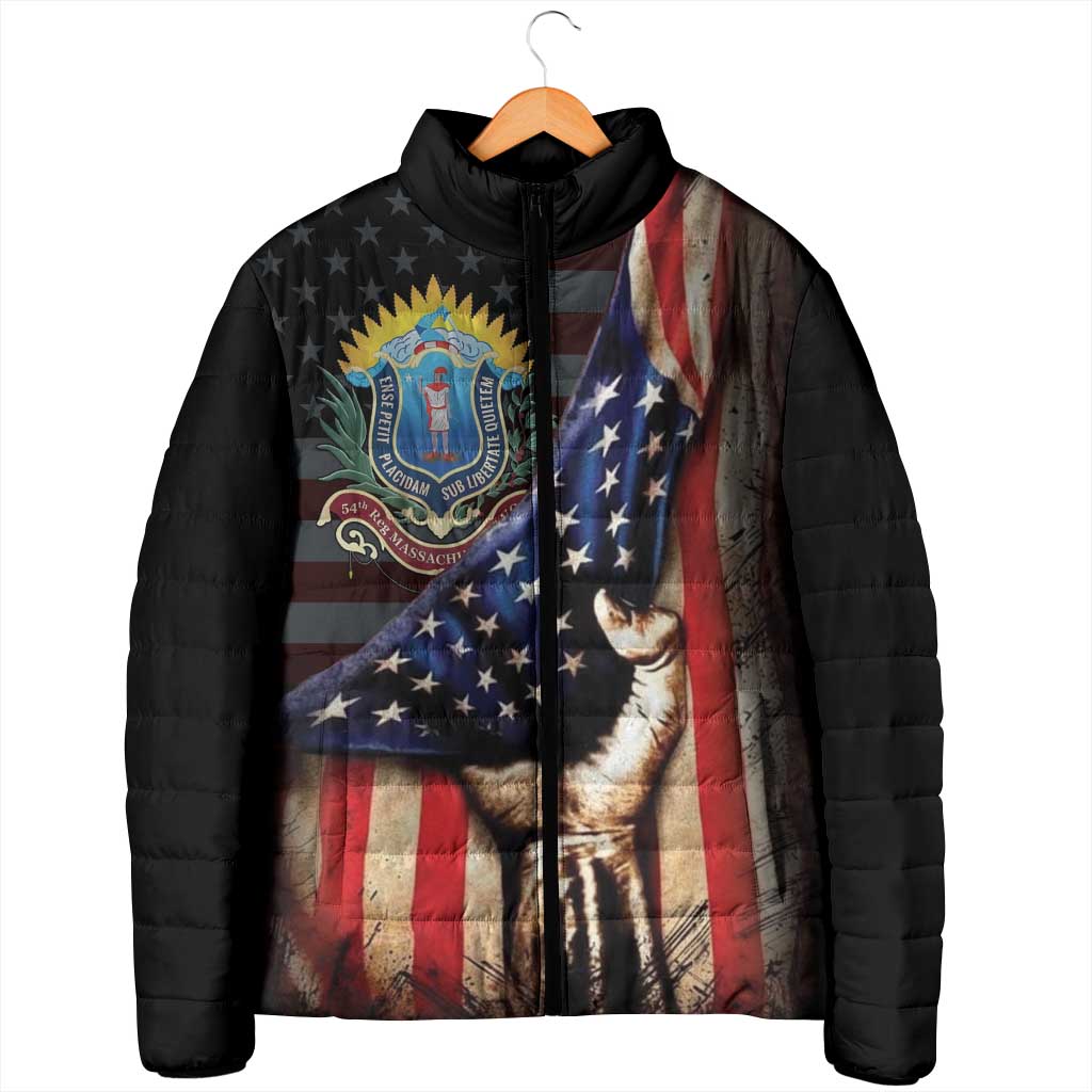 54th Massachusetts Infantry Regiment Padded Jacket Flag of Freedom - Wonder Print Shop