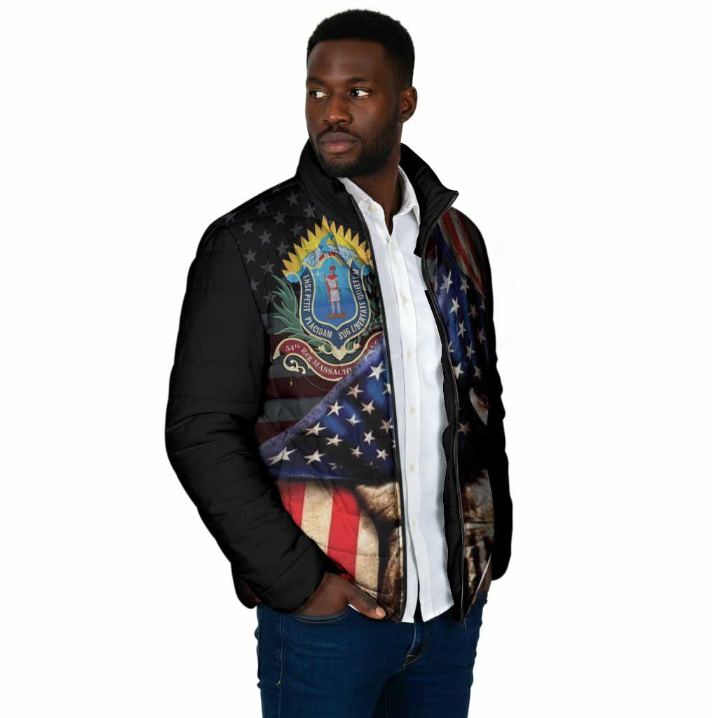 54th Massachusetts Infantry Regiment Padded Jacket Flag of Freedom - Wonder Print Shop