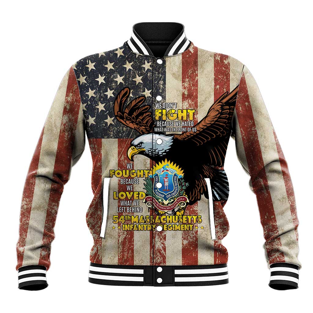 54th Massachusetts Infantry Regiment Baseball Jacket American Eagle - Wonder Print Shop