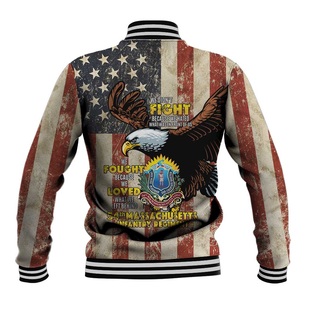 54th Massachusetts Infantry Regiment Baseball Jacket American Eagle - Wonder Print Shop