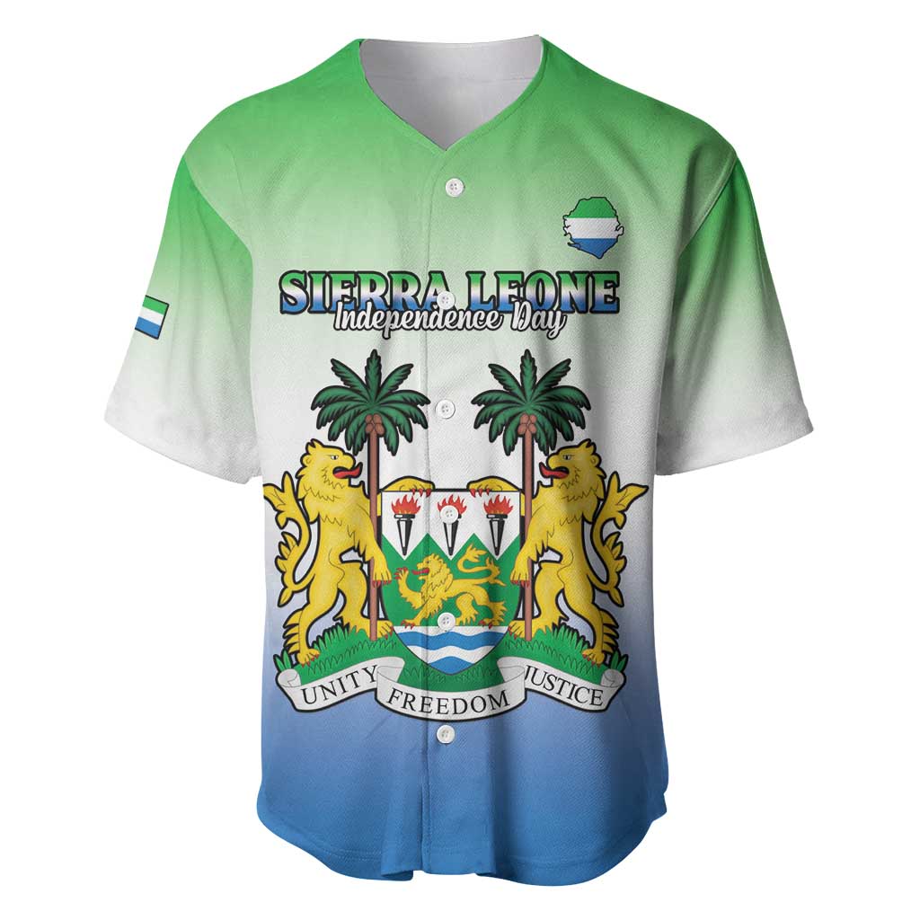 Personalised Sierra Leone Baseball Jersey Happy Independence Day