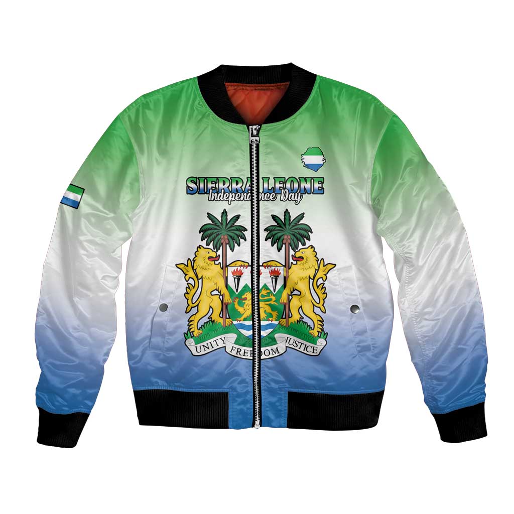 Personalised Sierra Leone Bomber Jacket Happy Independence Day