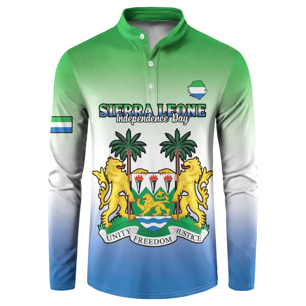 Personalised Sierra Leone Button Sweatshirt Happy Independence Day