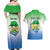 Personalised Sierra Leone Couples Matching Off Shoulder Maxi Dress and Hawaiian Shirt Happy Independence Day