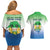 Personalised Sierra Leone Couples Matching Off Shoulder Short Dress and Hawaiian Shirt Happy Independence Day