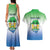 Personalised Sierra Leone Couples Matching Tank Maxi Dress and Hawaiian Shirt Happy Independence Day