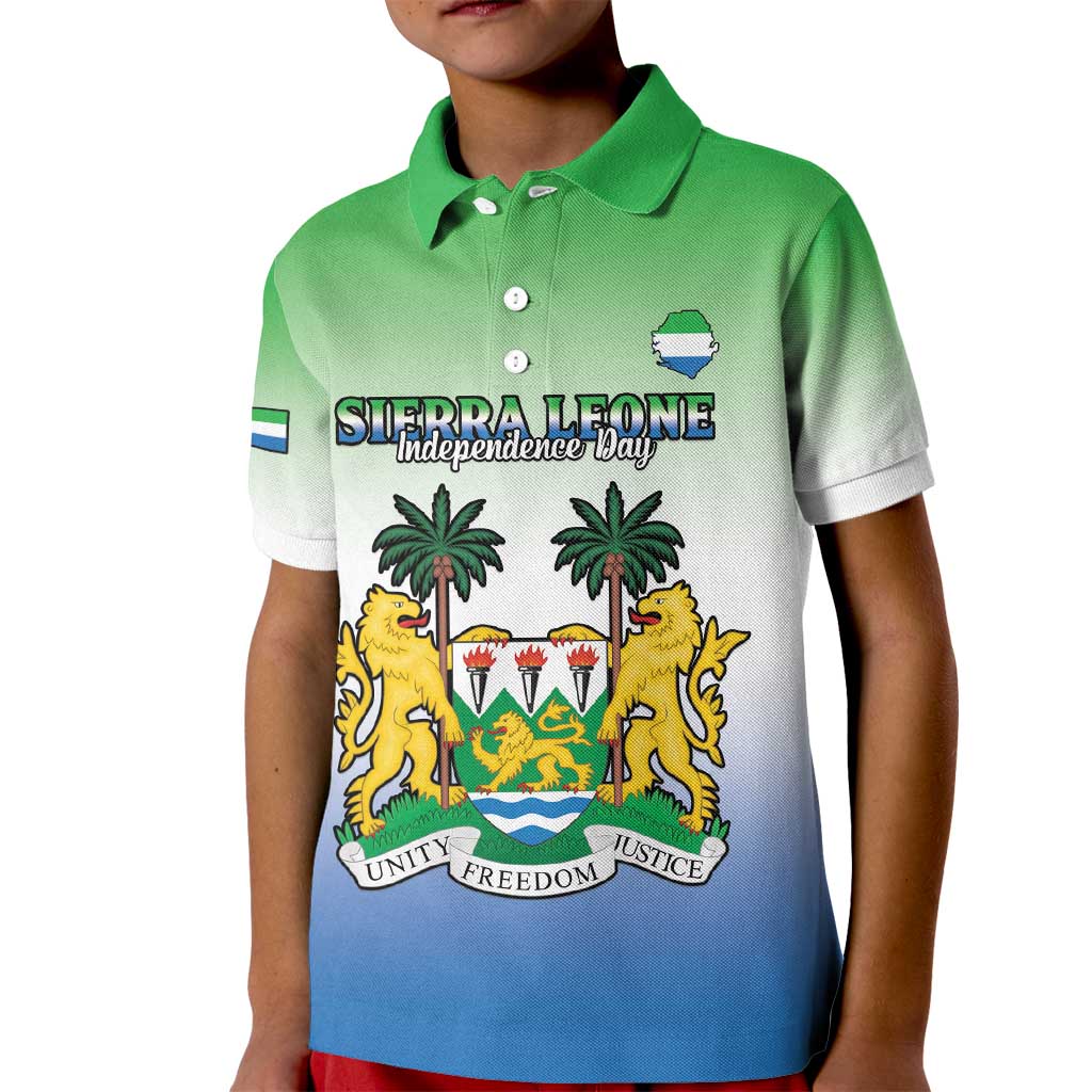 Personalised Sierra Leone Kid Polo Shirt Happy Independence Day