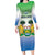 Personalised Sierra Leone Long Sleeve Bodycon Dress Happy Independence Day