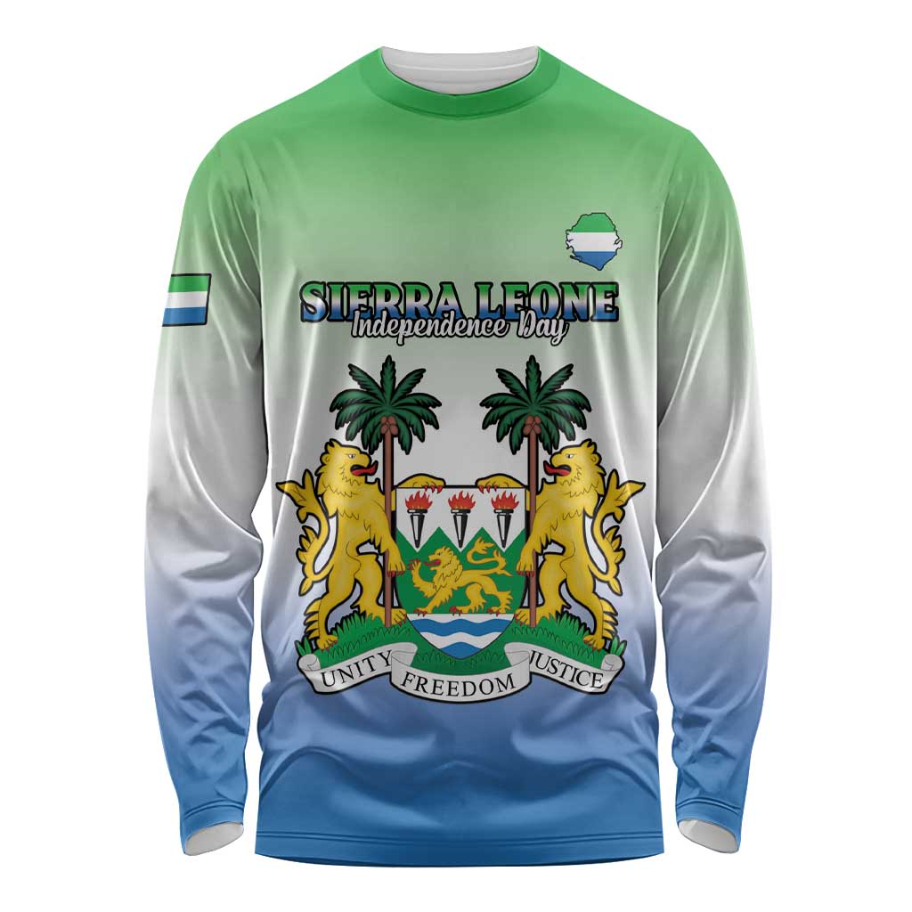 Personalised Sierra Leone Long Sleeve Shirt Happy Independence Day