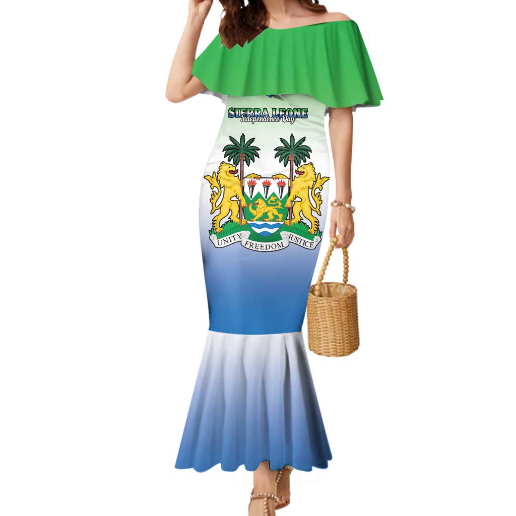 Personalised Sierra Leone Mermaid Dress Happy Independence Day