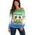 Personalised Sierra Leone Off Shoulder Sweater Happy Independence Day