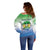 Personalised Sierra Leone Off Shoulder Sweater Happy Independence Day