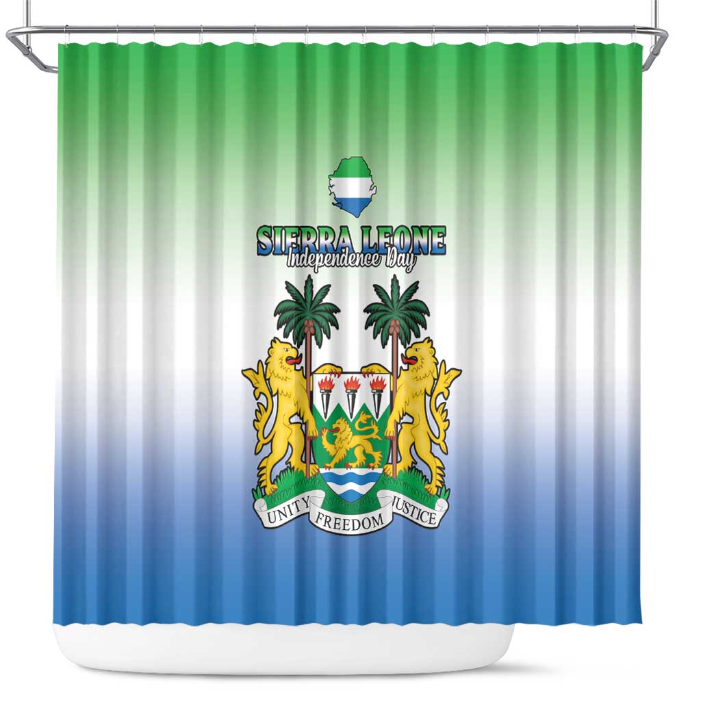 Sierra Leone Shower Curtain Happy Independence Day