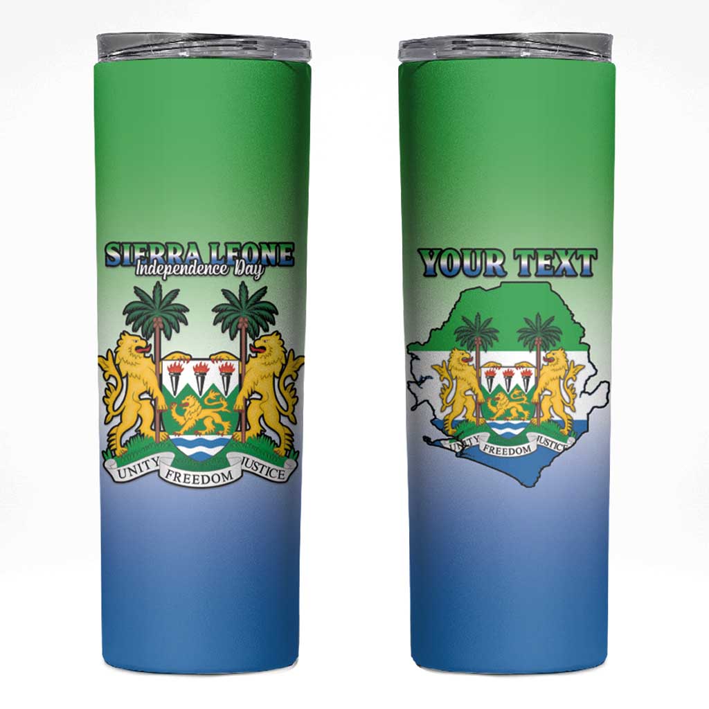 Personalised Sierra Leone Skinny Tumbler Happy Independence Day