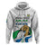 Personalised Sierra Leone Independence Day Zip Hoodie Map With Kente Pattern