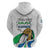 Personalised Sierra Leone Independence Day Zip Hoodie Map With Kente Pattern