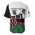 Personalised Happy Kenya Madaraka Day Baseball Jersey Maasai Shield - Kenyan Pattern