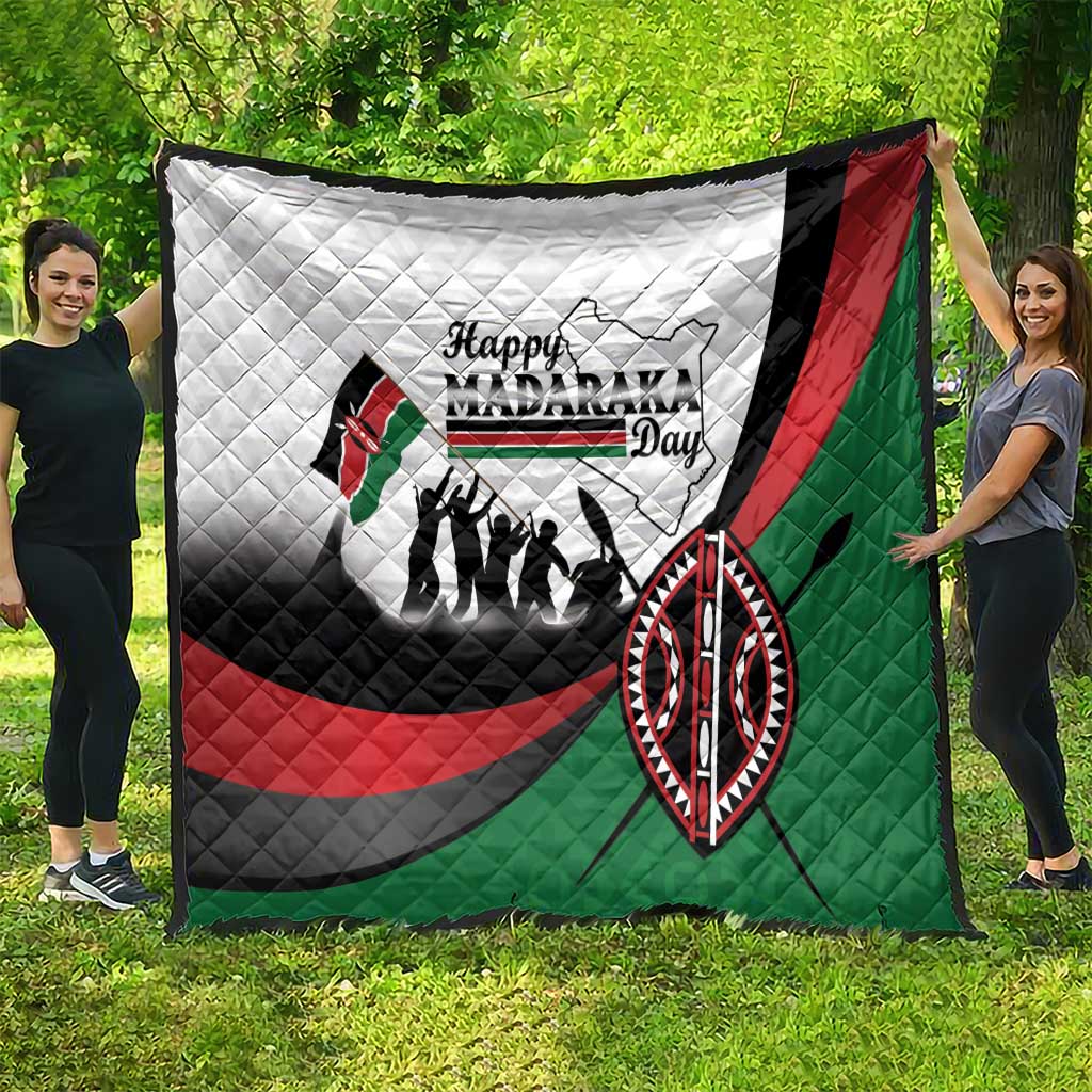 Happy Kenya Madaraka Day Quilt Maasai Shield - Kenyan Pattern