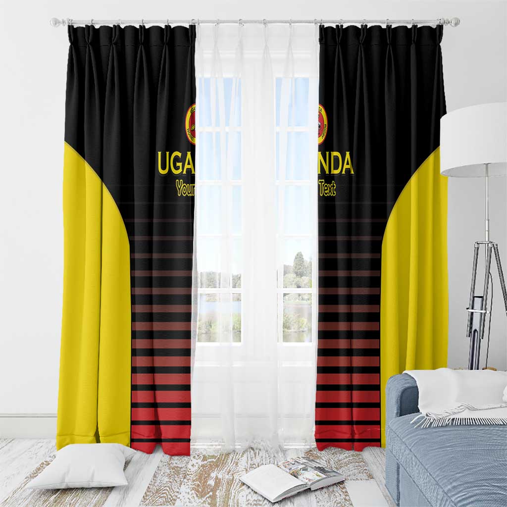 Uganda Rugby Custom Window Curtain Go Cranes