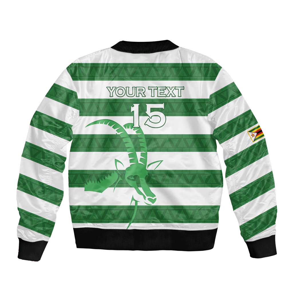 Zimbabwe Rugby Custom Bomber Jacket Go Sables Go