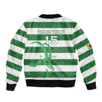 Zimbabwe Rugby Custom Bomber Jacket Go Sables Go