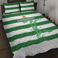 Zimbabwe Rugby Custom Quilt Bed Set Go Sables Go