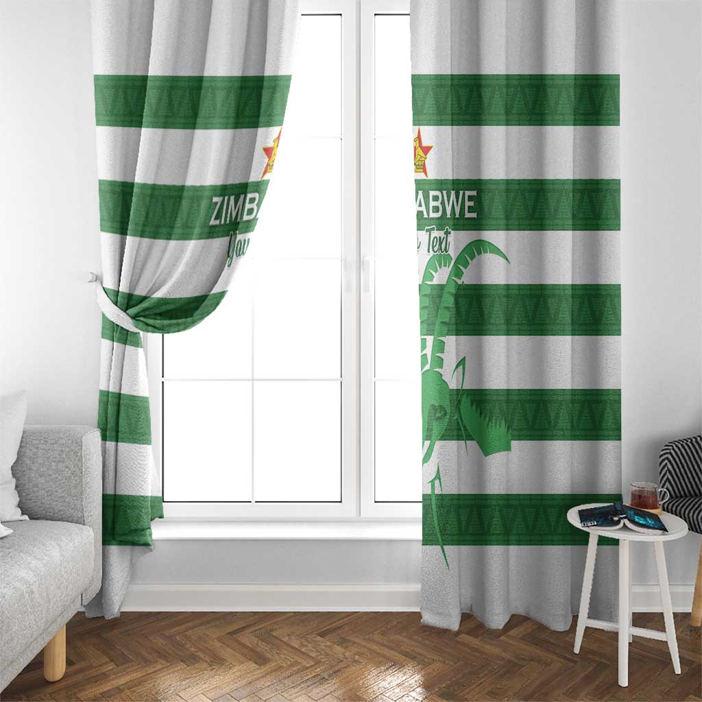 Zimbabwe Rugby Custom Window Curtain Go Sables Go